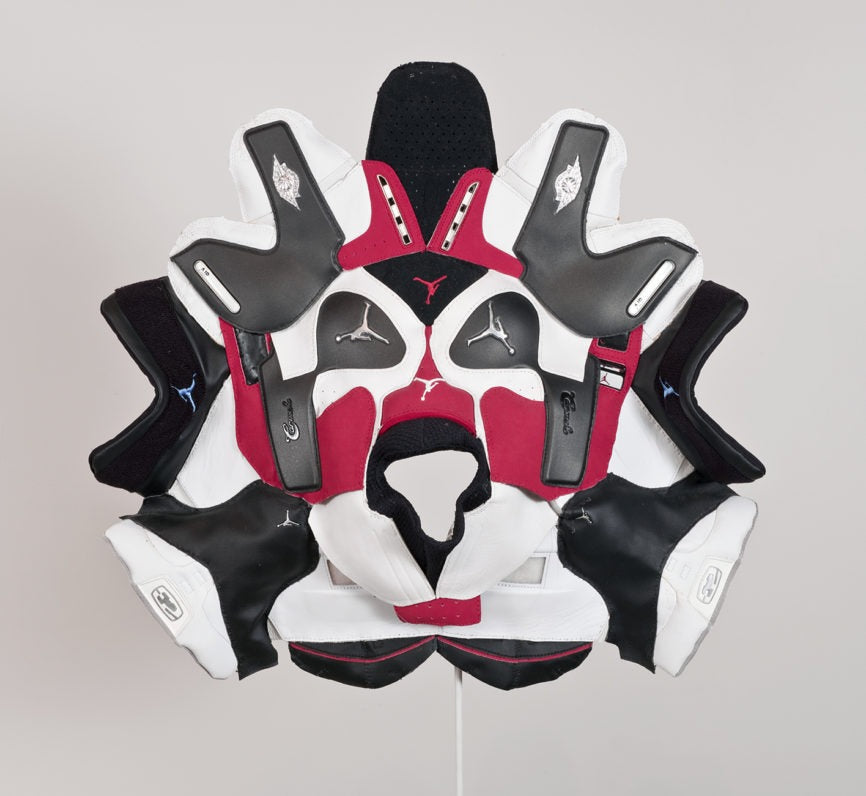 Brian Jungen, Prototype for New Understanding #23, 2005. Nike Air Jordans, Collection of the Nevada Museum of Art