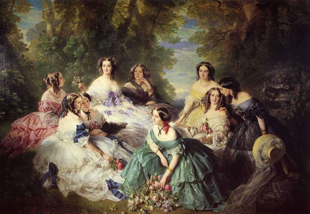 Franz-Xaver Winterhalter, Empress Eugénie Surrounded by her Ladies in Waiting, 1855