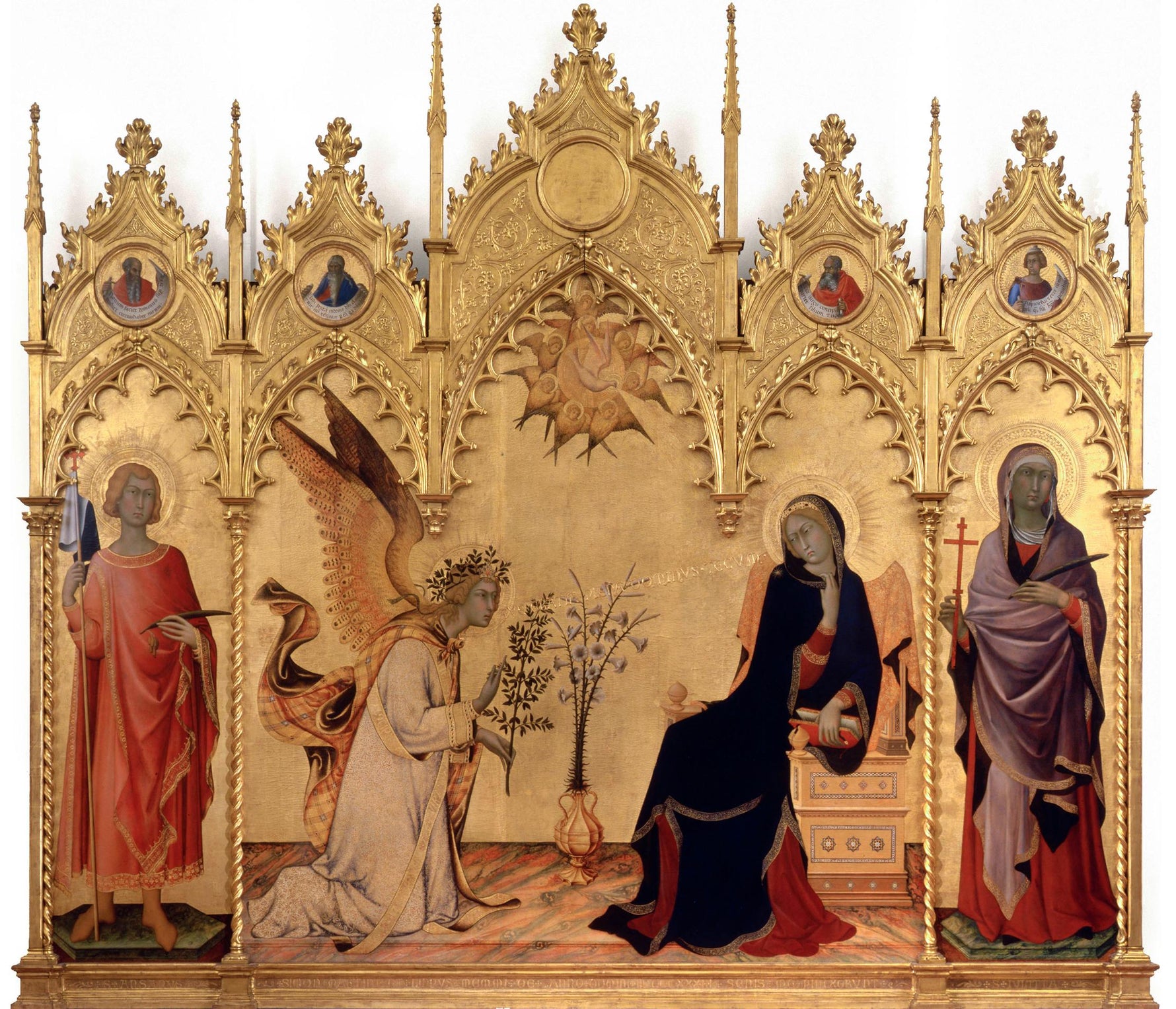 Simone Martini and Lippo Memmi, Annunciation, 1333, The Uffizi.