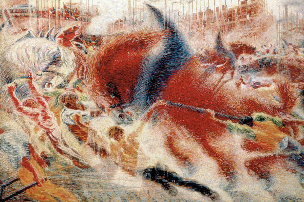 Umberto Boccioni,  The City Rises (La città che sale), 1910