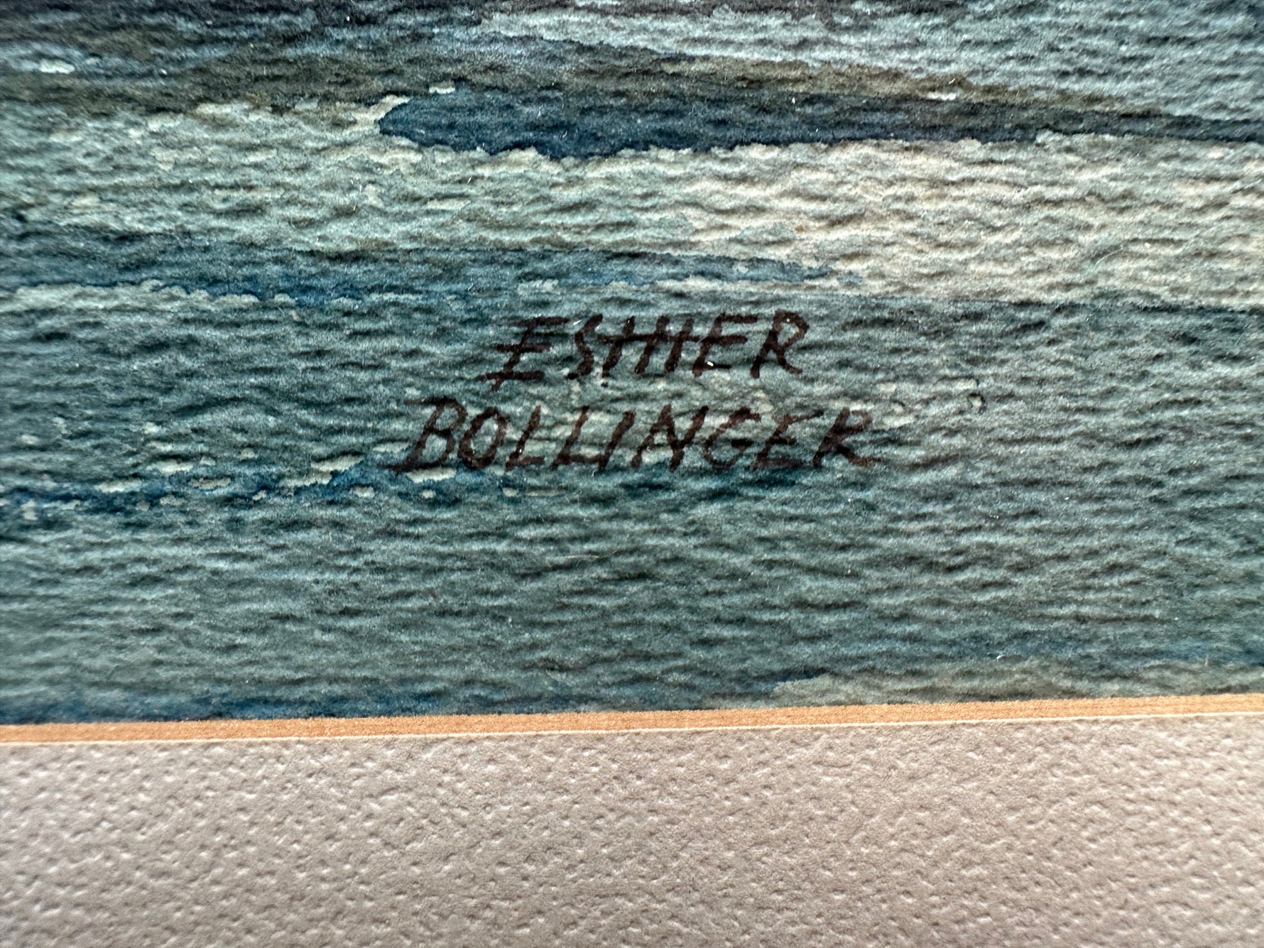 Watercolour painting, Nautical, Cottages Esther Bollinger, Signature view