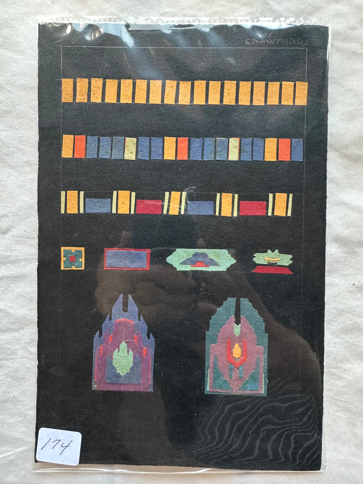 Mixed Media painting, Abstract Julia Crawford, Front view