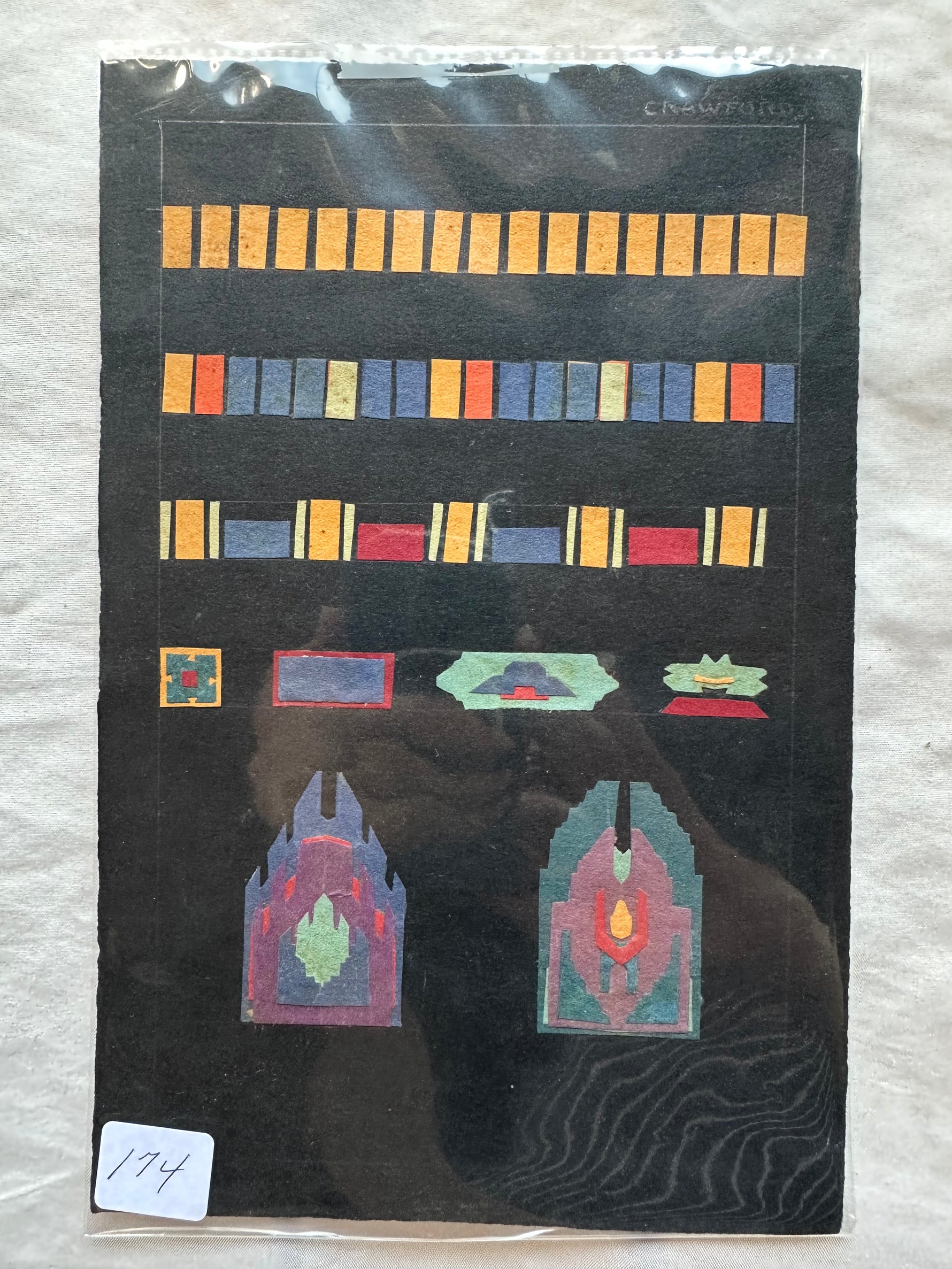 Mixed Media painting, Abstract Julia Crawford, Front view