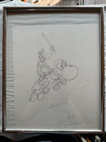 Pencil painting, Portrait Unknown Artist, Front view