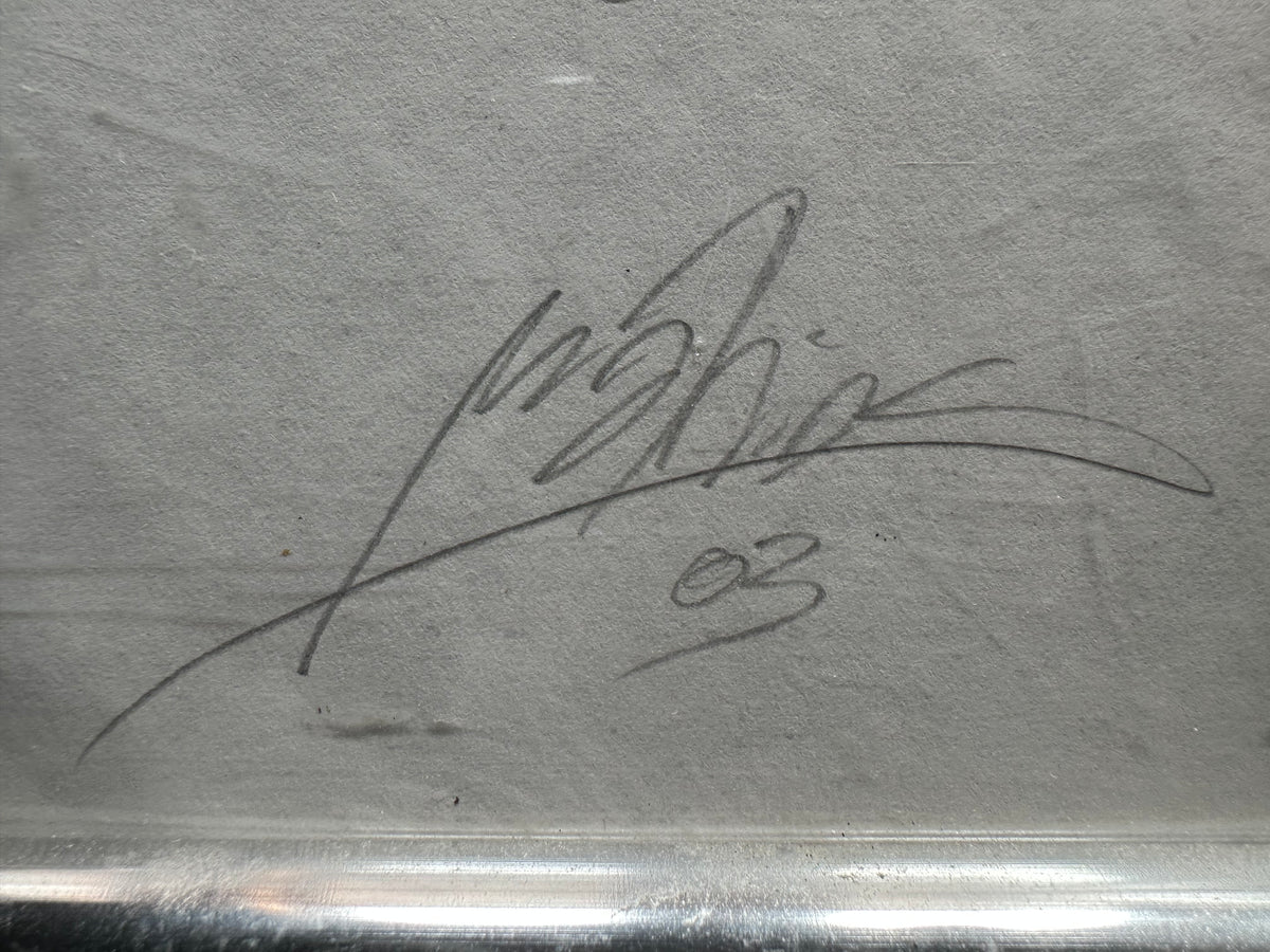 Pencil painting, Portrait Unknown Artist, Signature view