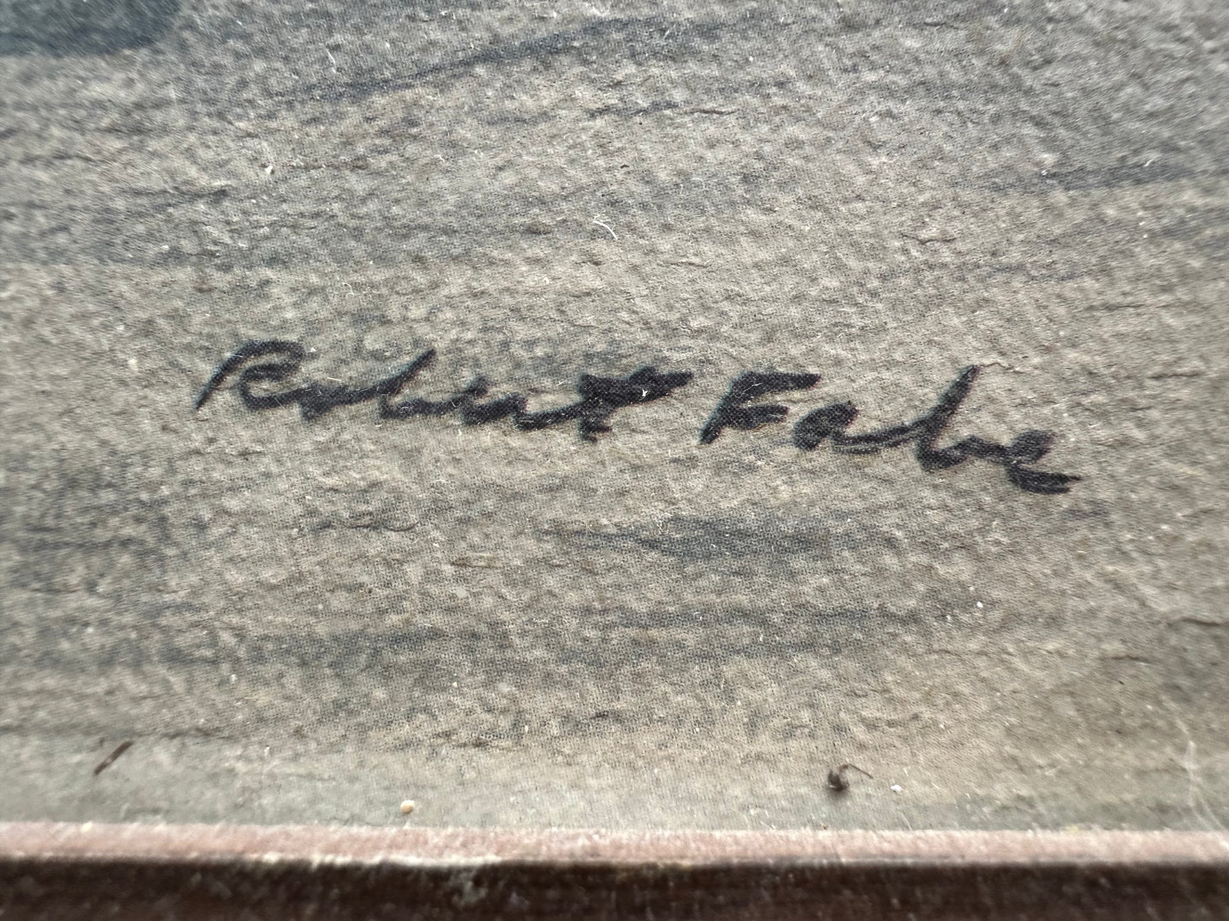 Print, Winterscape, Robert Fabe, Signature view
