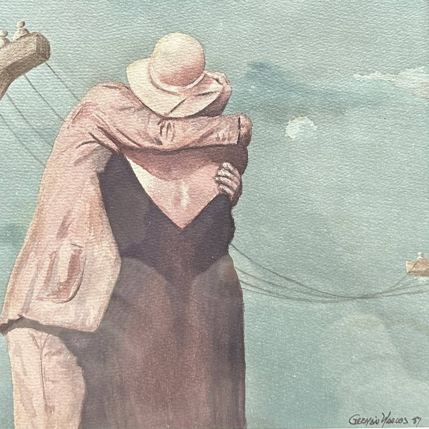 Watercolour painting, Figures Juan German Marcos, Cover view