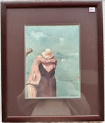 Watercolour painting, Figures Juan German Marcos, Front view