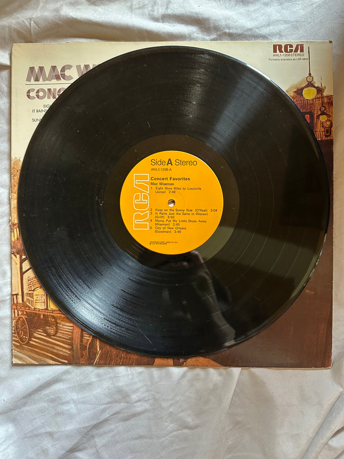 Vinyl record, Country Mac Wiseman, Inside view