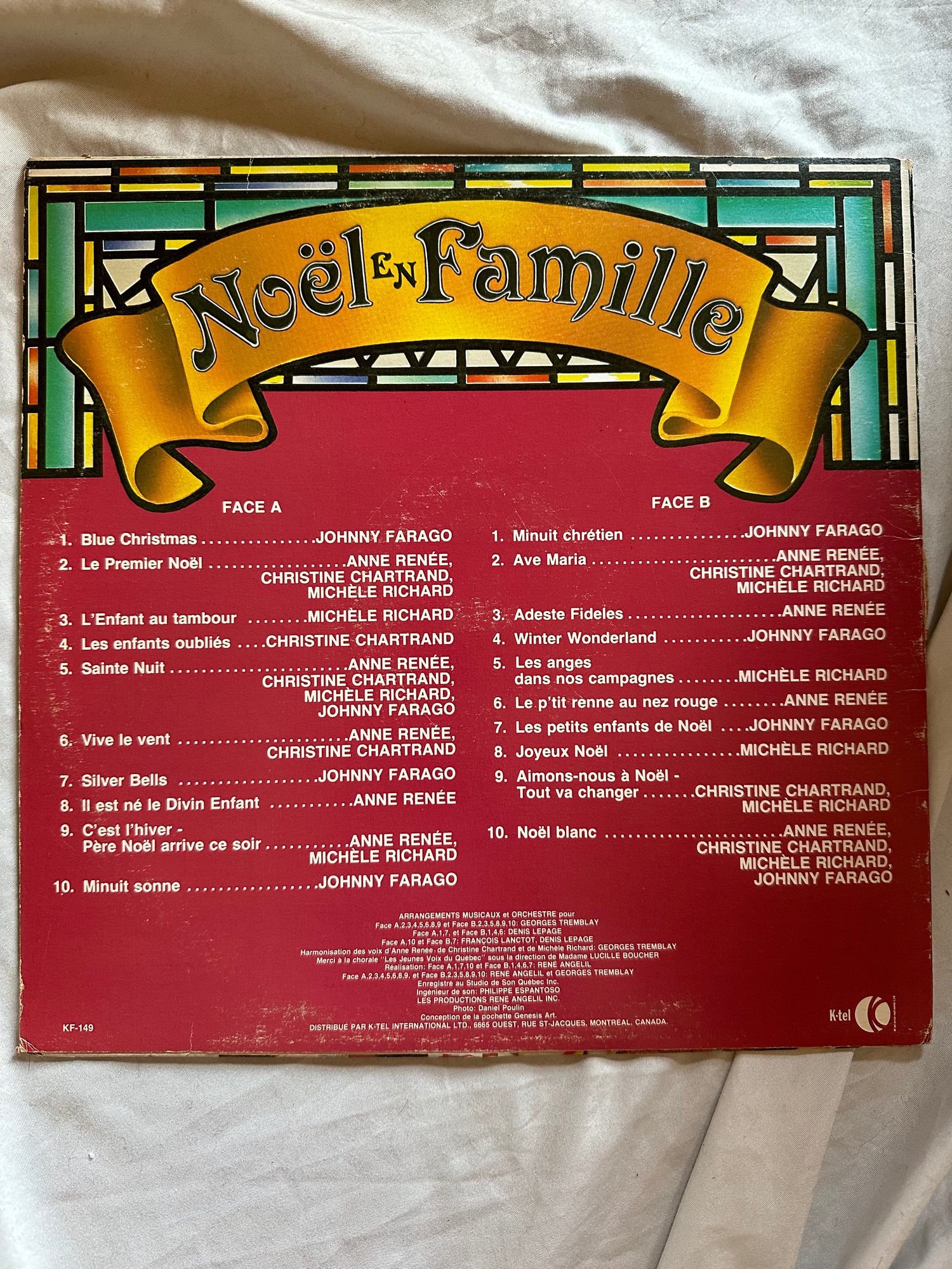 Vinyl record, Christmas various artists (see photo reference), Back view
