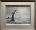 Mixed Media painting, Landscape A. Knight, Front view
