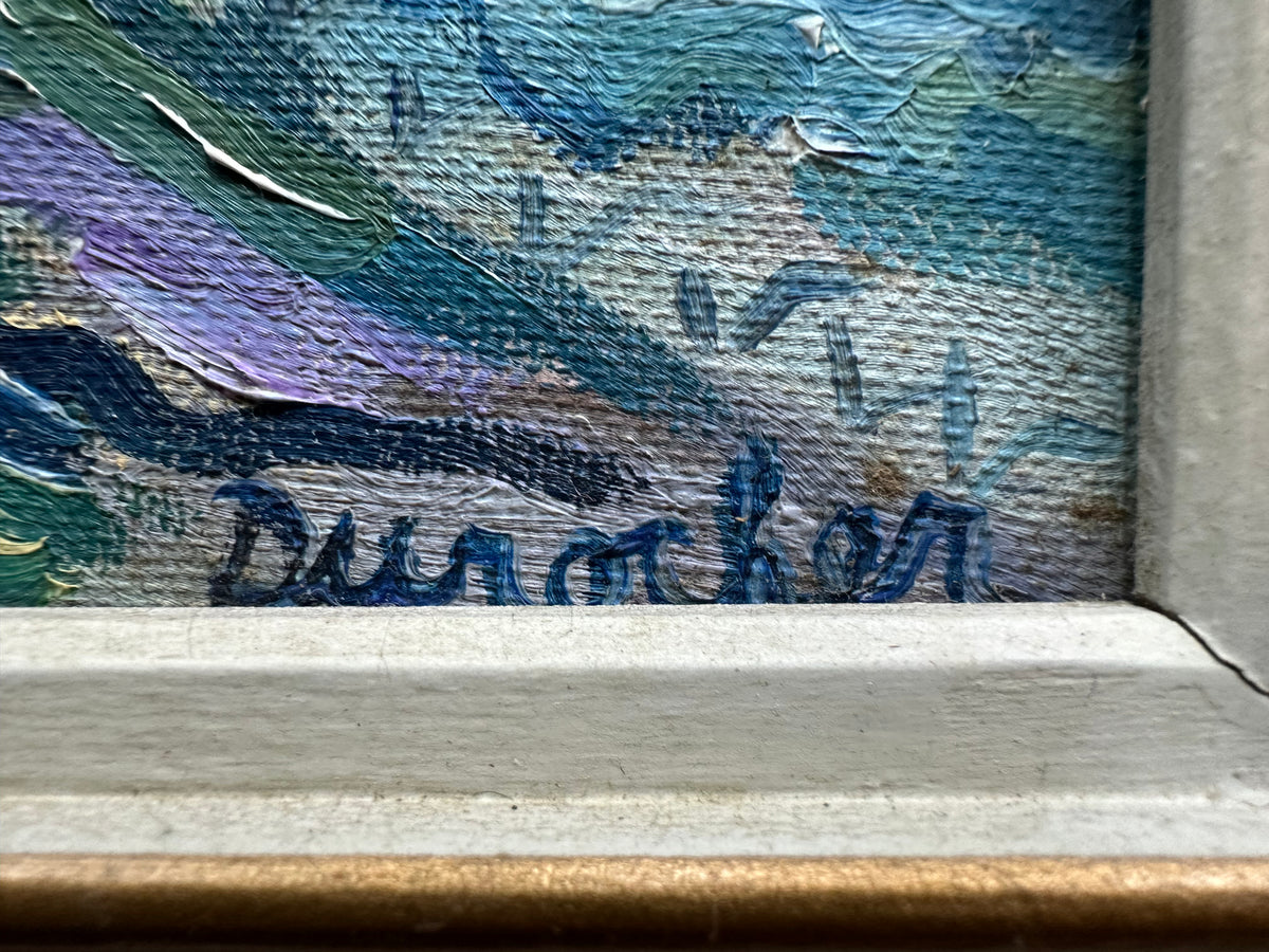 Mixed Media painting, Architecture, Building, Cottages Réjean Durocher, Signature view