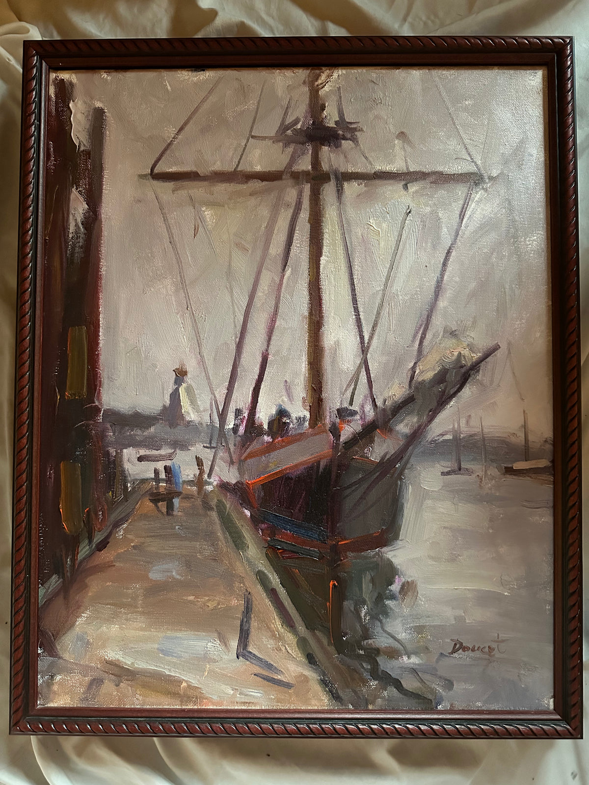 Mixed Media painting, Nautical Michel Doucet, Front view