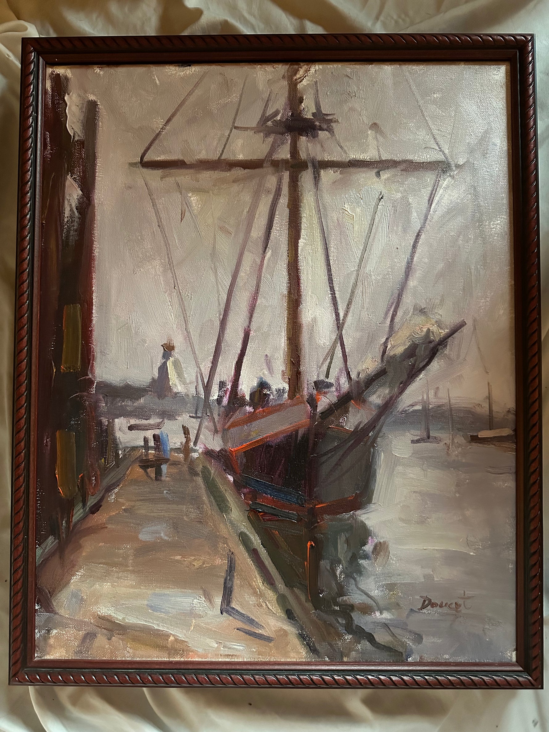 Mixed Media painting, Nautical Michel Doucet, Front view