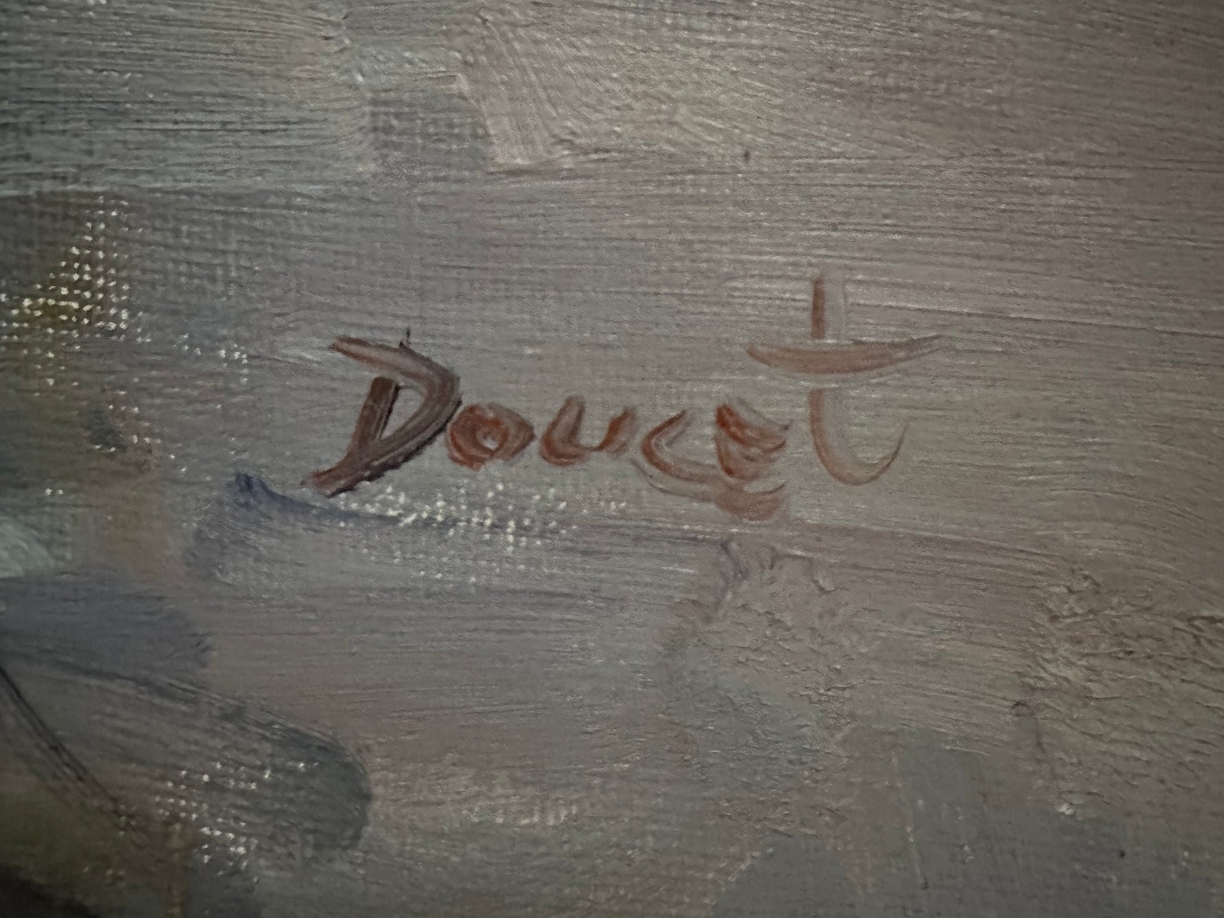 Mixed Media painting, Nautical Michel Doucet, Signature1 view