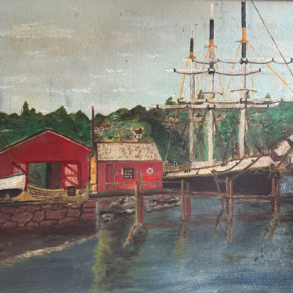 Mixed Media painting, Nautical, Cottages Unknown Artist, Cover view