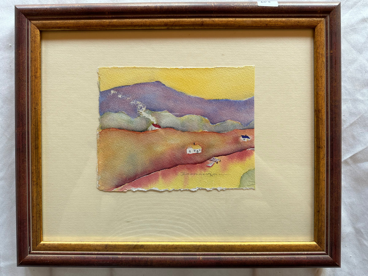 Watercolour painting, Landscape Unknown Artist, Front view