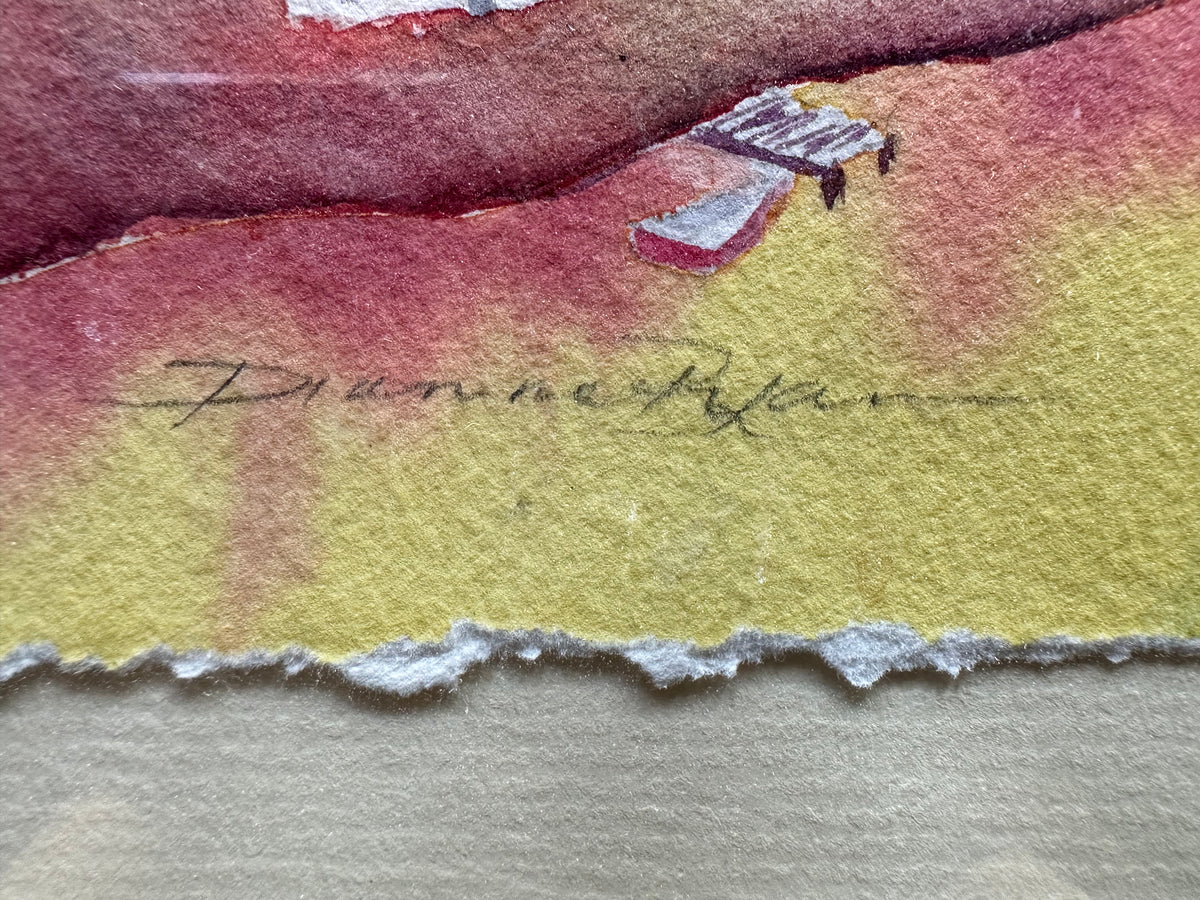 Watercolour painting, Landscape Unknown Artist, Signature view