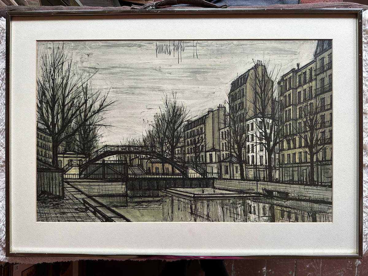 Print, Cityscape, Bridge, Bernard Buffet, Front view