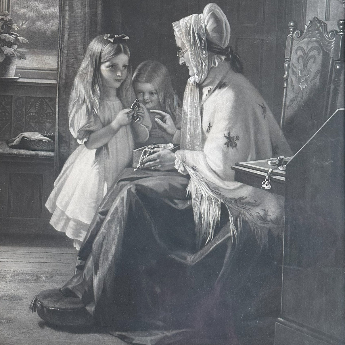 Pencil painting, Figures George Bernard O'Neill, Cover view