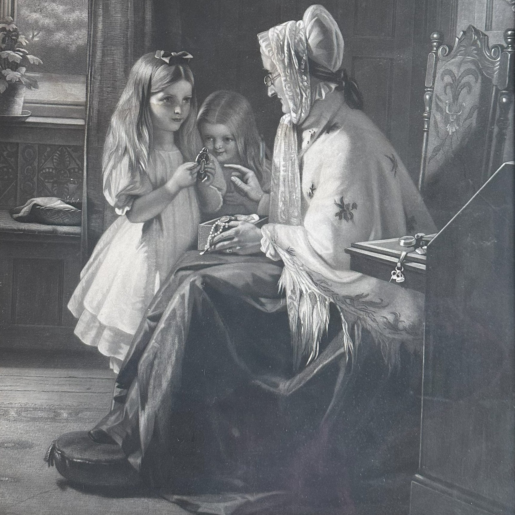 Pencil painting, Figures George Bernard O'Neill, Cover view