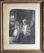 Pencil painting, Figures George Bernard O'Neill, Front view