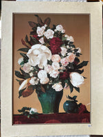 Mixed Media painting, Floral Unknown Artist, Front view