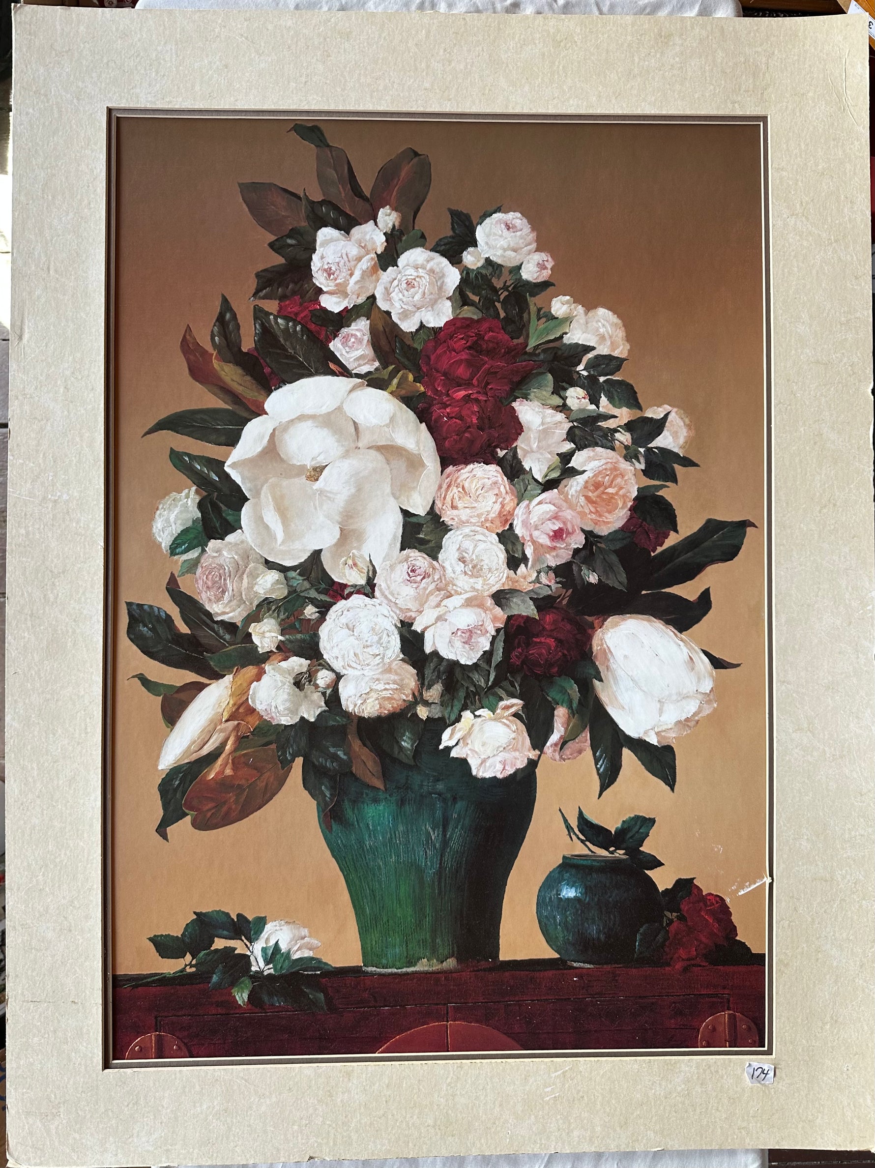 Mixed Media painting, Floral Unknown Artist, Front view