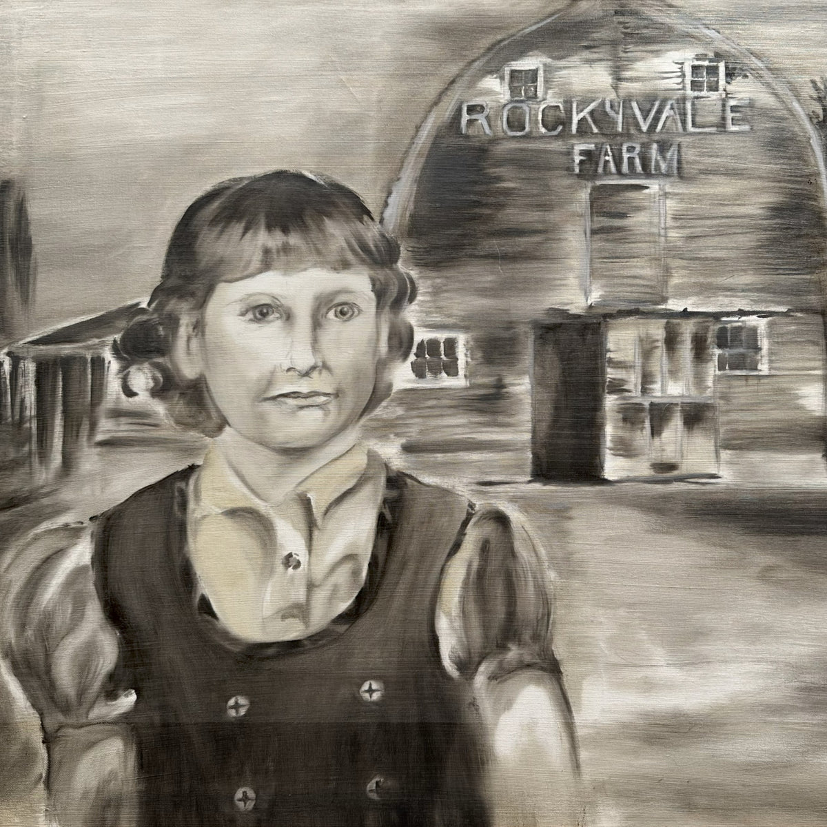 Mixed Media painting, Portrait Unknown Artist, Cover view