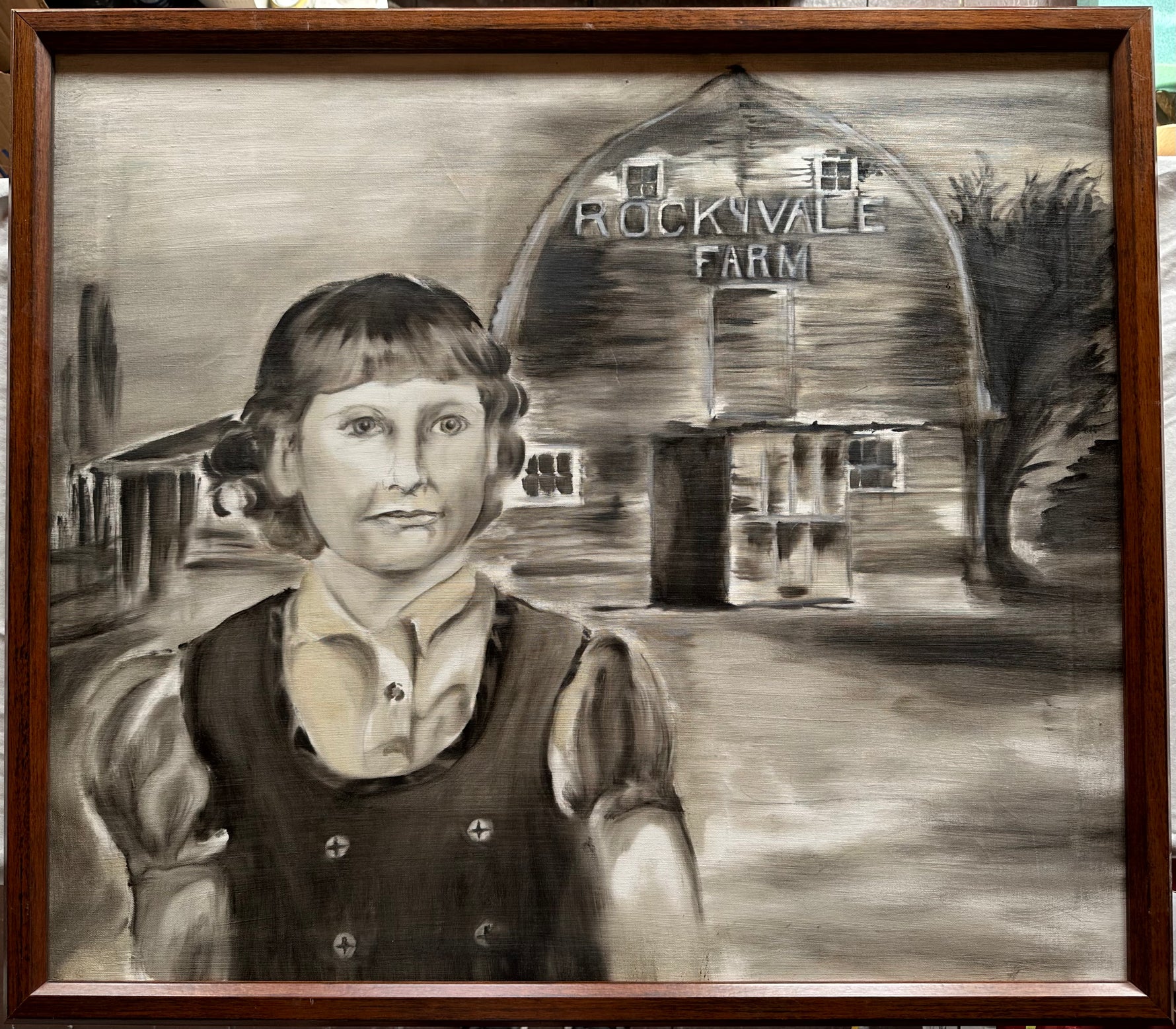 Mixed Media painting, Portrait Unknown Artist, Front view