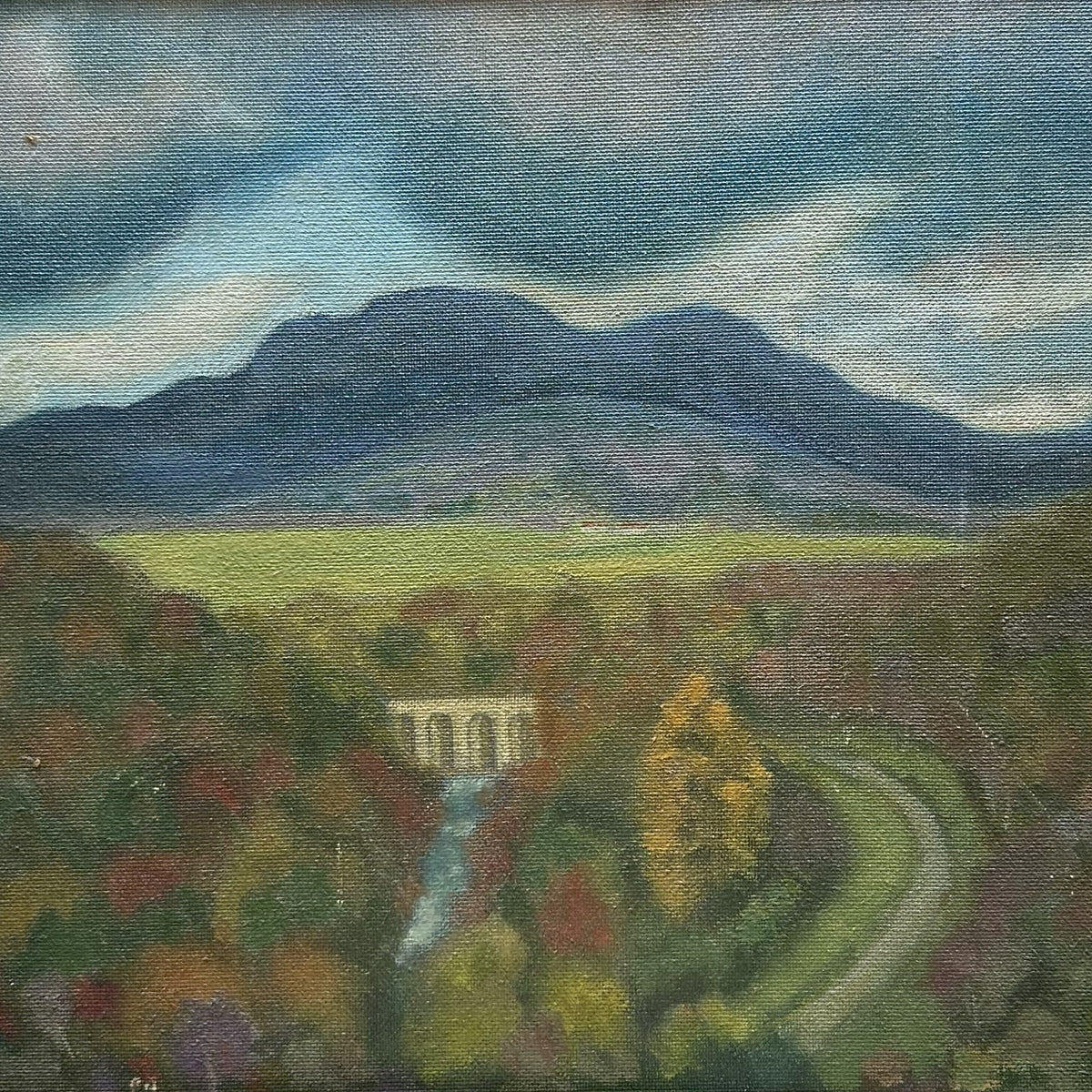 Mixed Media painting, Landscape Unknown Artist, Cover view