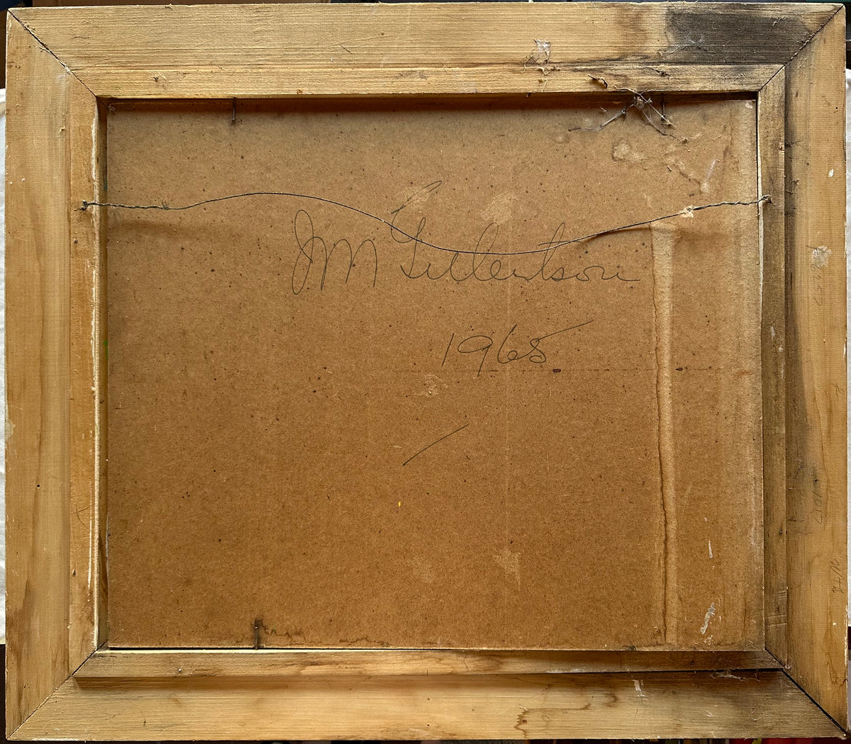 Mixed Media painting, Landscape Unknown Artist, Signature view