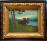 Mixed Media painting, Animals Unknown Artist, Front view