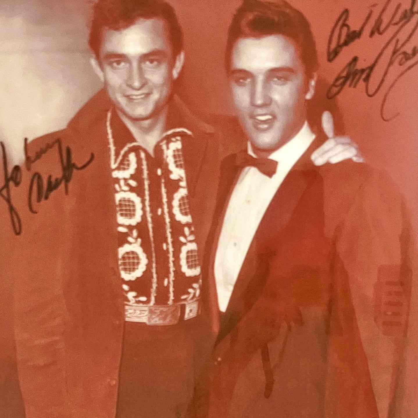 Photo of Elvis Presley and Johnny Cash
