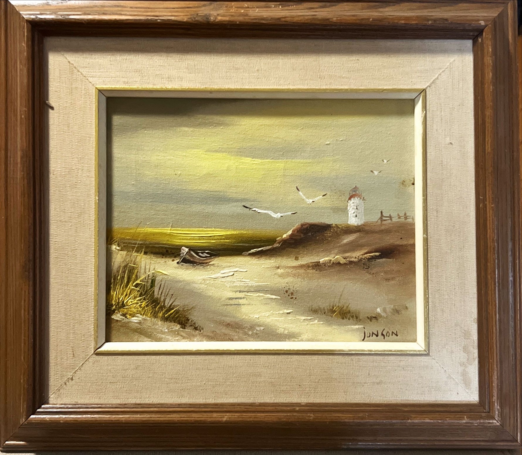Oil painting, Seascape, Lighthouses Jonson, Front view