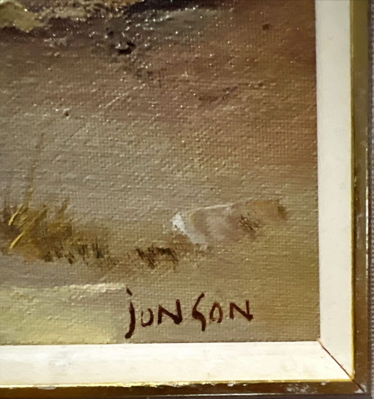 Oil painting, Seascape, Lighthouses Jonson, Signature view