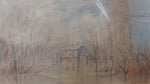 Watercolour painting, Winterscape Lasero Szilvassy, Art view