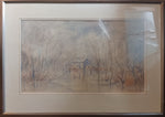 Watercolour painting, Winterscape Lasero Szilvassy, Front view