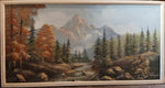 Mixed Media painting, Landscape Bernard, Front view