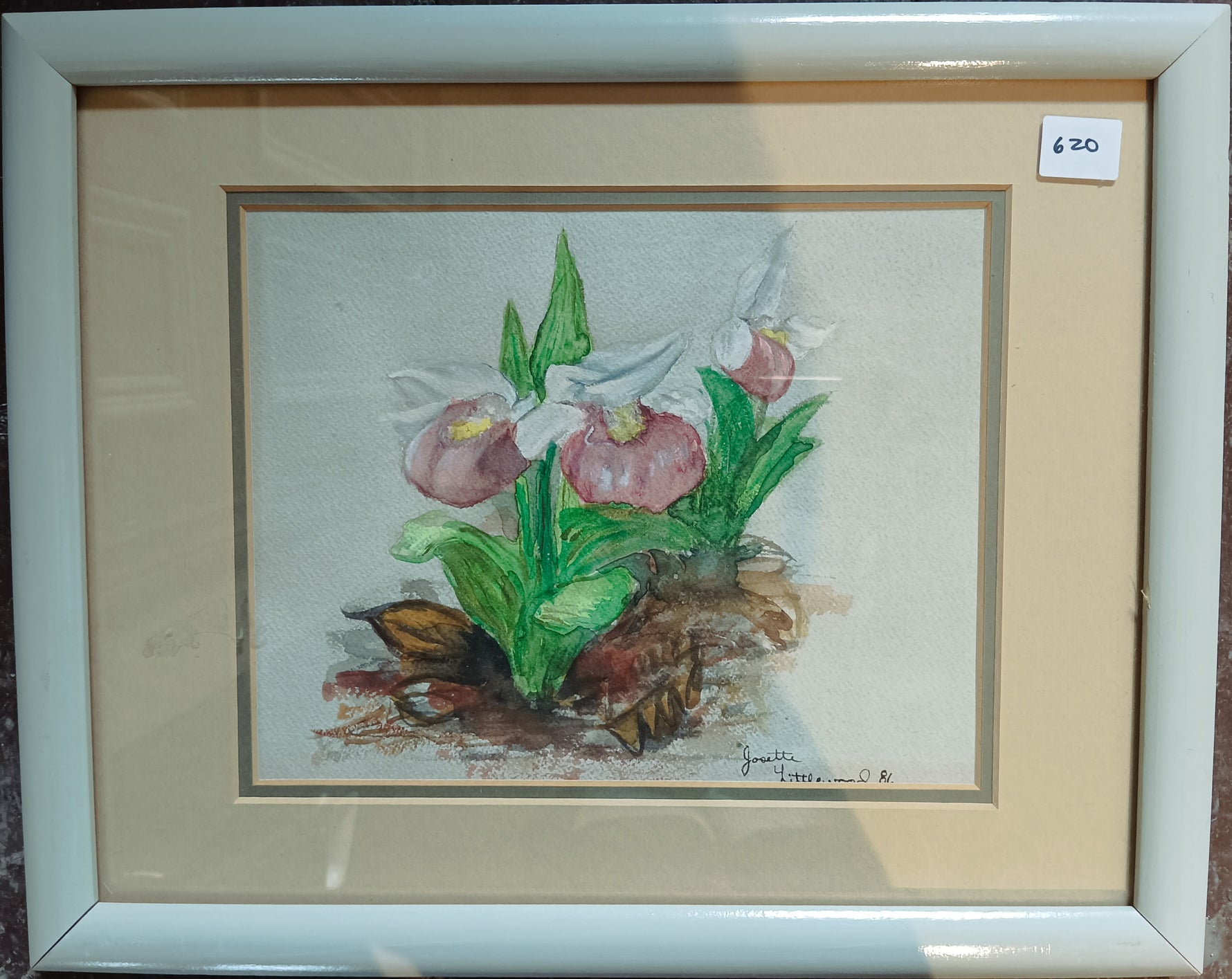 Watercolour painting, Floral Josette Little, Front view