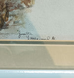 Watercolour painting, Floral Josette Little, Signature view