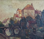 Mixed Media painting, Cityscape Georges Haway, Art view