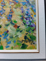 Oil painting, Figures, Floral Dennis Teakle, Signature view