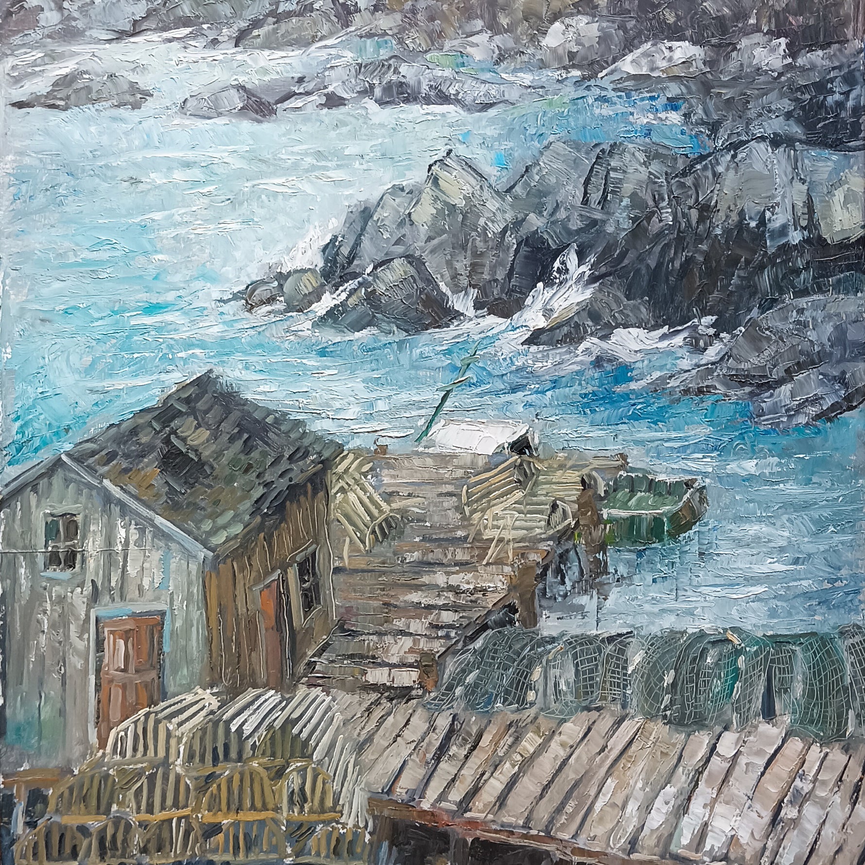 Oil painting, Landscape, Cottages Bernard Bowles, Cover view