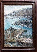 Oil painting, Landscape, Cottages Bernard Bowles, Front view