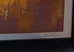 Mixed Media painting, Abstract Laszlo Dus, Signature view