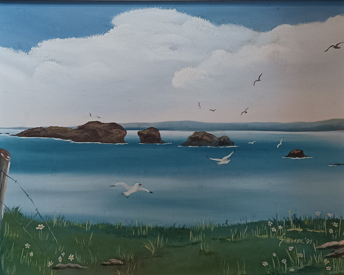 Mixed Media painting, Seascape Simonne Lapage, Art view