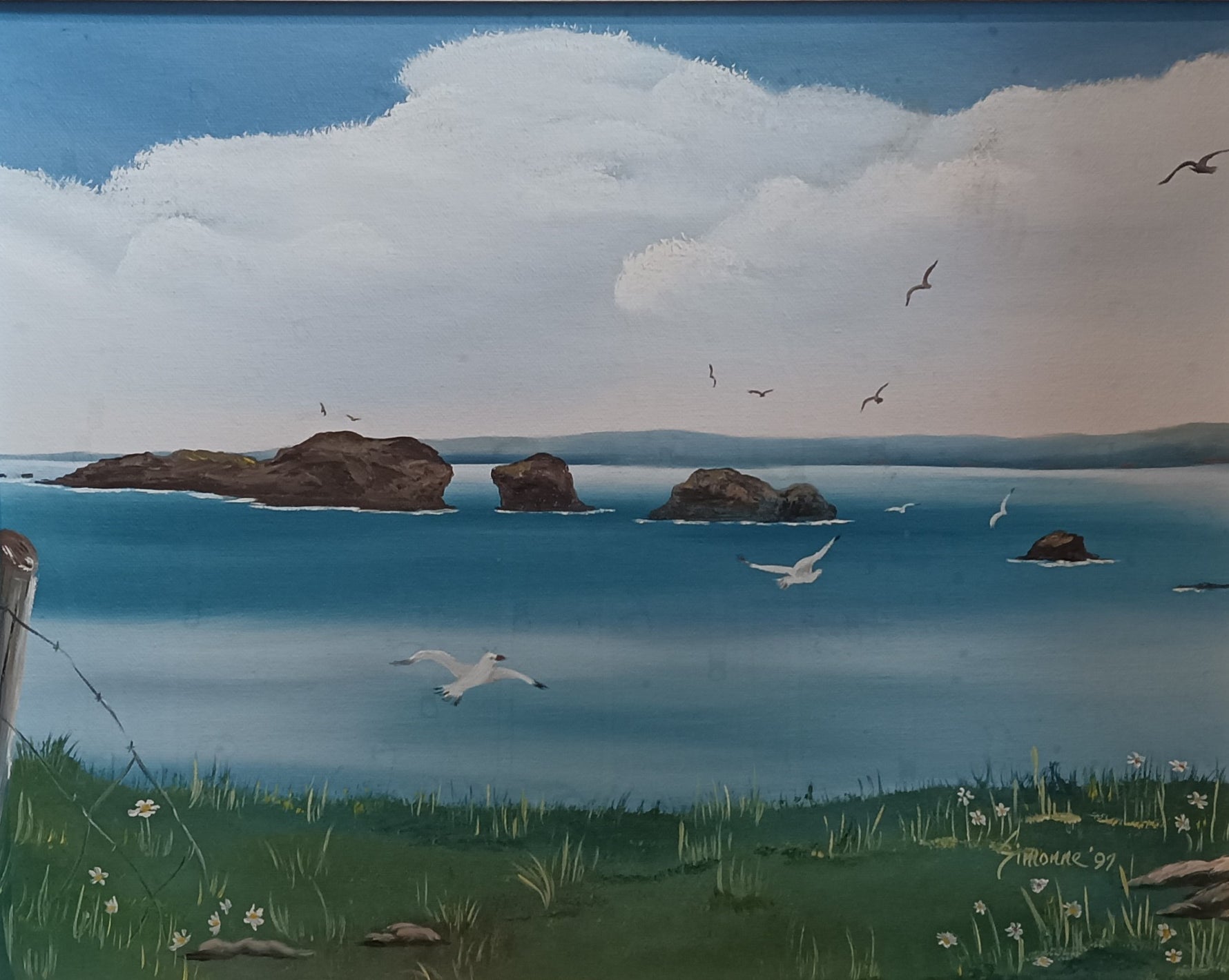 Mixed Media painting, Seascape Simonne Lapage, Art view