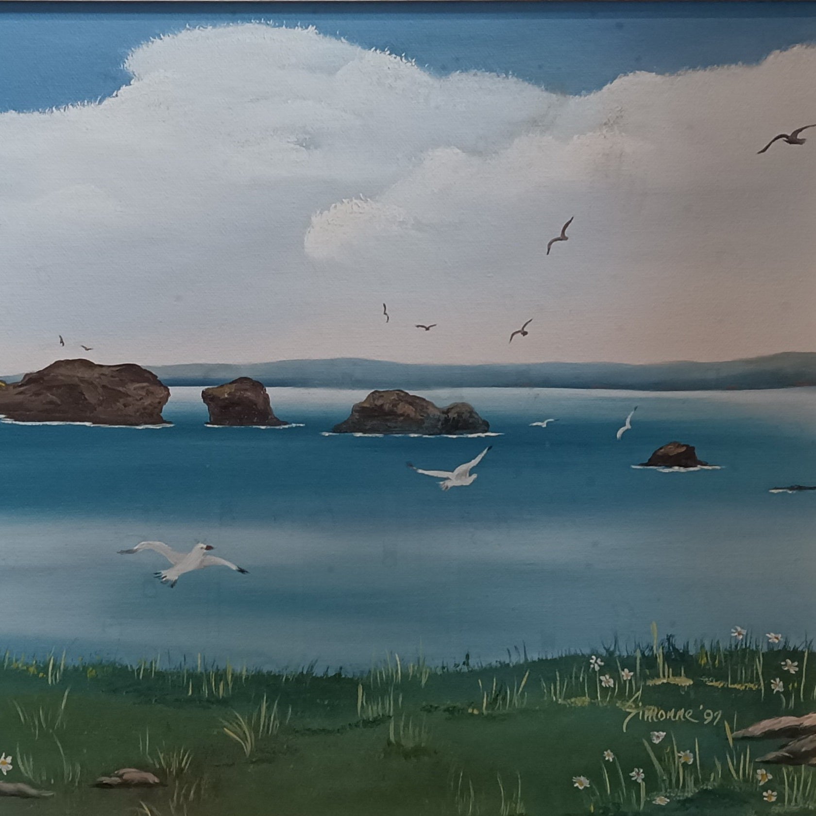 Mixed Media painting, Seascape Simonne Lapage, Cover view
