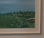 Mixed Media painting, Seascape Simonne Lapage, Signature2 view